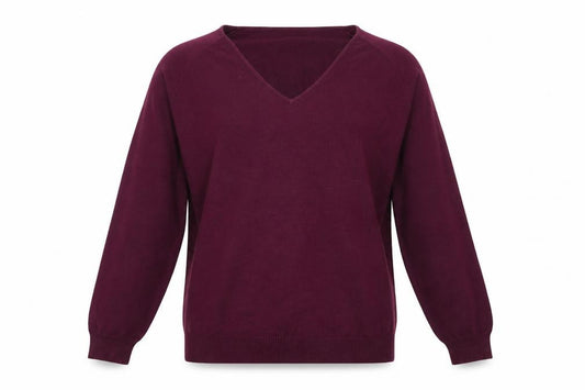Front view of Phase Eight Women's Purple Knit jumper V-Neck S