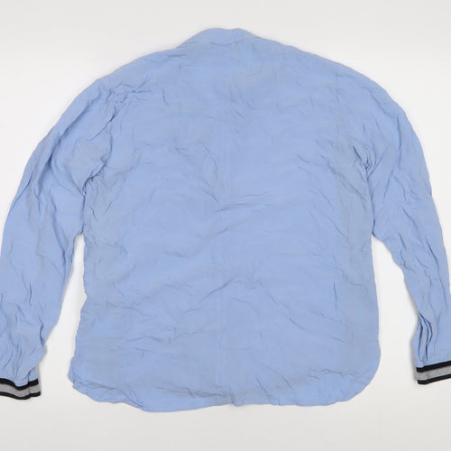 Cecil Men's Blue Long Sleeve Button-Up Shirt Size S