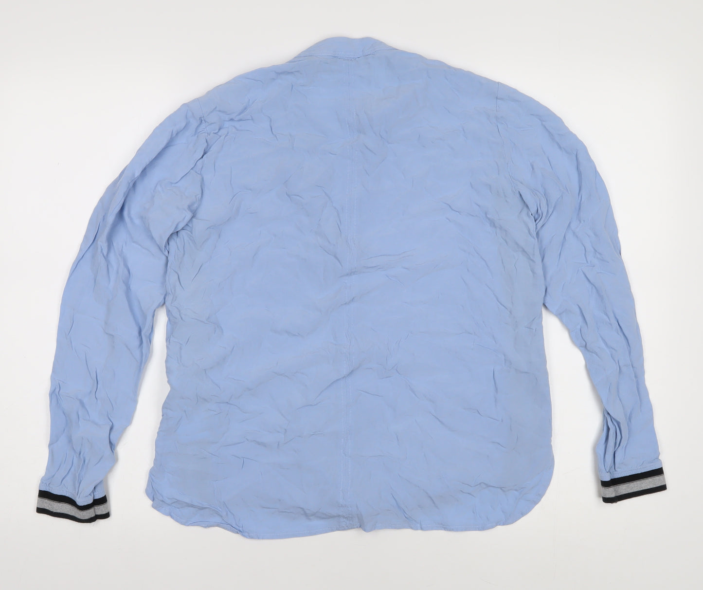 Cecil Men's Blue Long Sleeve Button-Up Shirt Size S