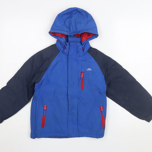 Trespass Boys' Blue Puffer Jacket Size 7 Waterproof Winter Wear