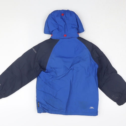 Trespass Boys' Blue Puffer Jacket Size 7 Waterproof Winter Wear