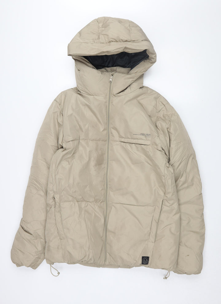 Pull&Bear Men's Beige Puffer Jacket Medium S