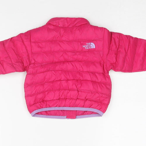 The North Face Girls Pink Puffer Jacket 2XS Lightweight