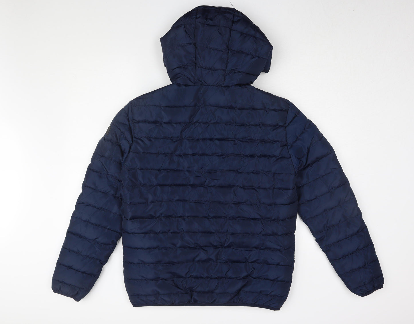 Jack & Jones Men's Blue Hooded Puffer Jacket M