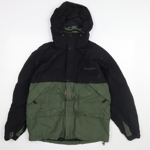 Timberland Men's Green Parka Jacket M Hooded Outdoor