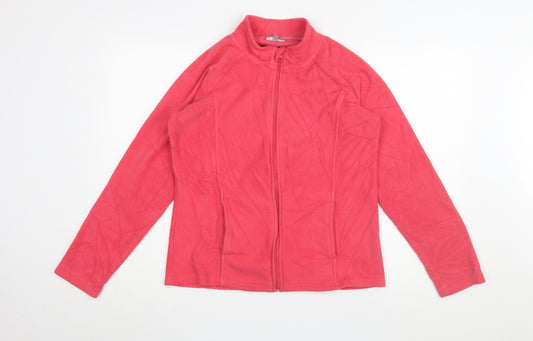 Eldys Women's Pink Fleece Jacket, Size M, Full Zip