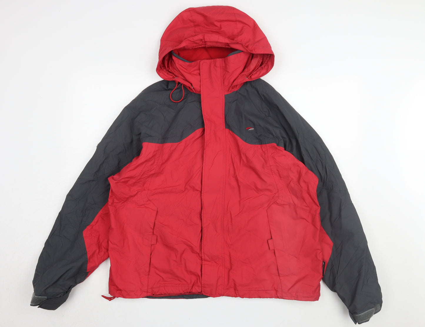 Mountainlife Men's Red Parka Jacket L Hooded Waterproof