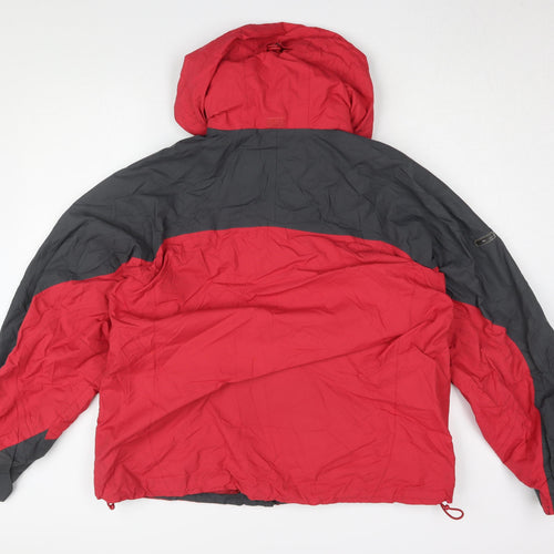Mountainlife Men's Red Parka Jacket L Hooded Waterproof