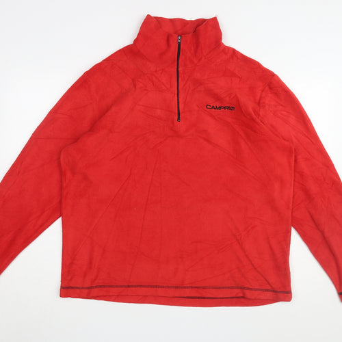 Campri Men's Red 1/2 Zip Sweatshirt L