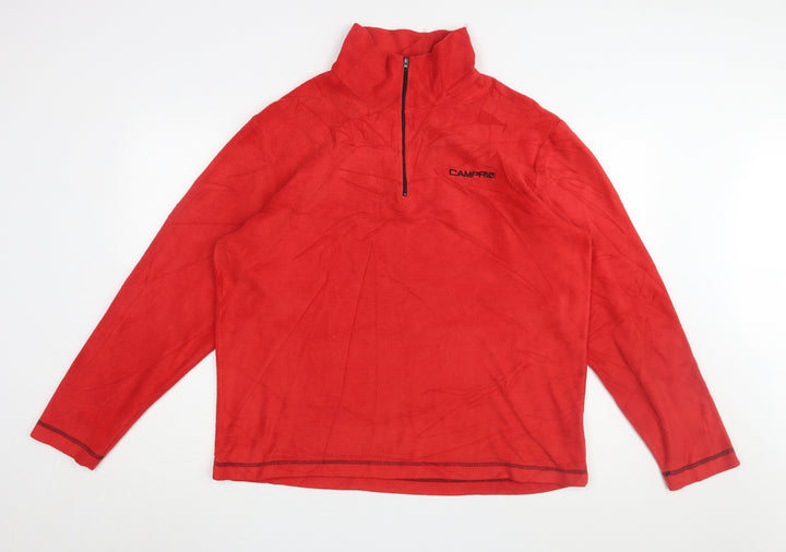Campri Men's Red 1/2 Zip Sweatshirt L
