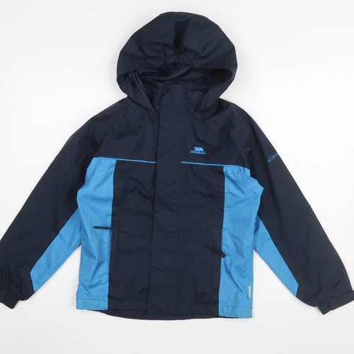 Trespass Boys Blue Waterproof Rain Coat 9-10 Years