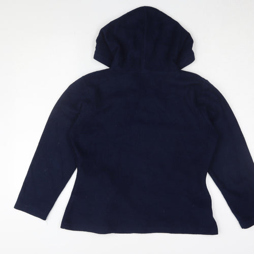 New Look Girls Blue Full Zip Hoodie Size 14 Fleece