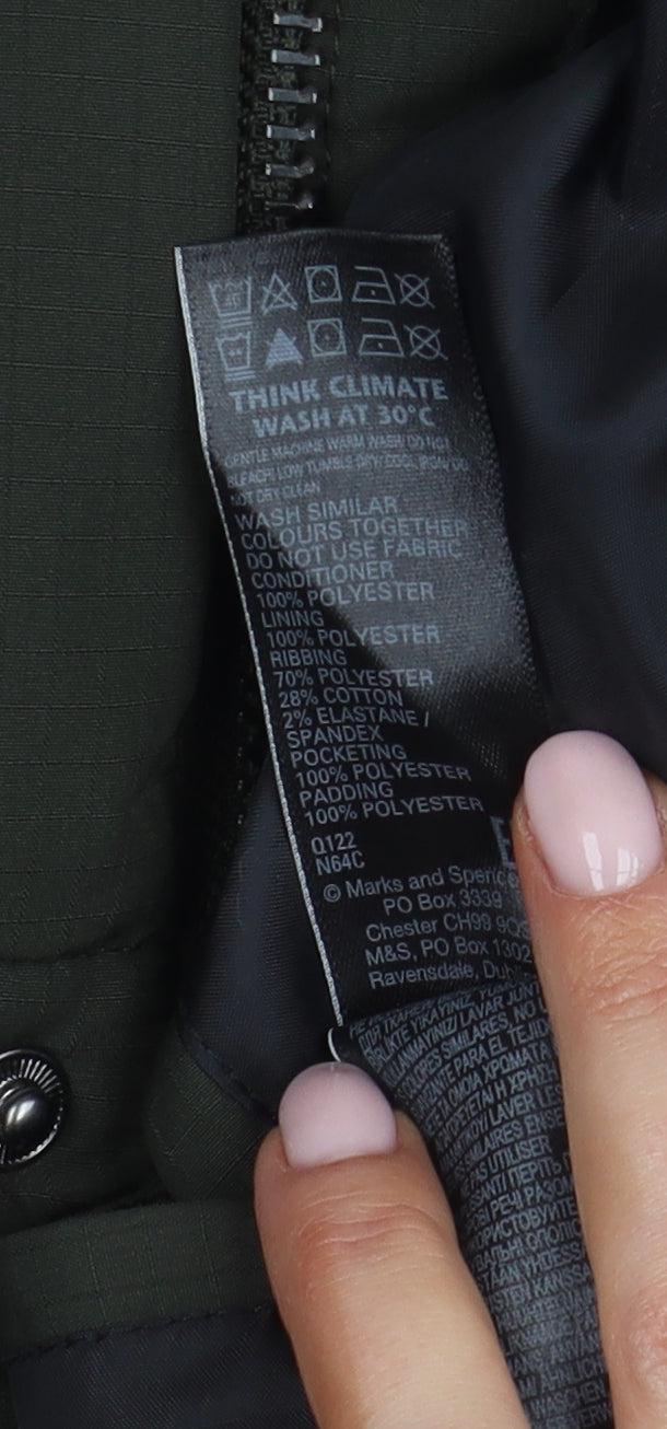 Marks and Spencer Men's Green Puffer Waistcoat L