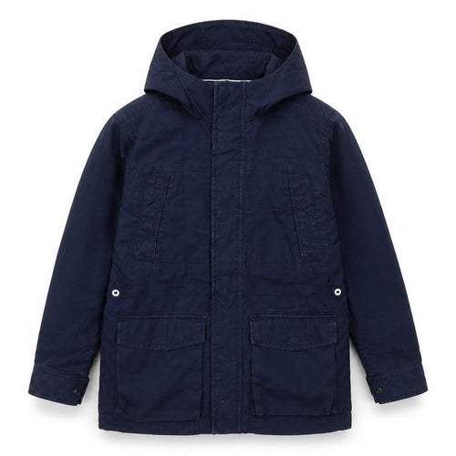 GapKids Boys Blue Parka Jacket 12-13 Years Hooded Mid-Length