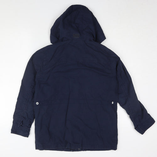 GapKids Boys Blue Parka Jacket 12-13 Years Hooded Mid-Length