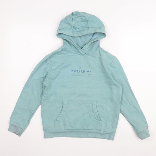 Marks and Spencer Girls Blue Pullover Hoodie 9-10 Years