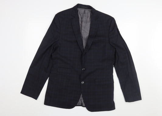 Zara Man Black Check Suit Jacket - UK 40R, Classic Look