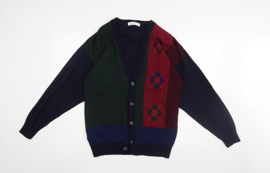 Marks and Spencer Men's Multicoloured Wool Cardigan S