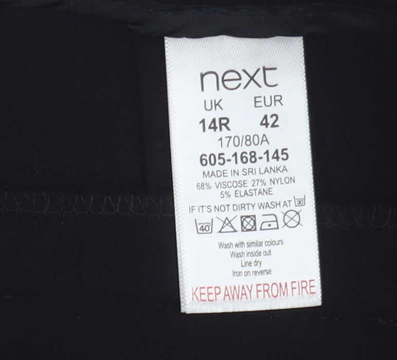Next Women's Black Slim Jegging Trousers Size 14