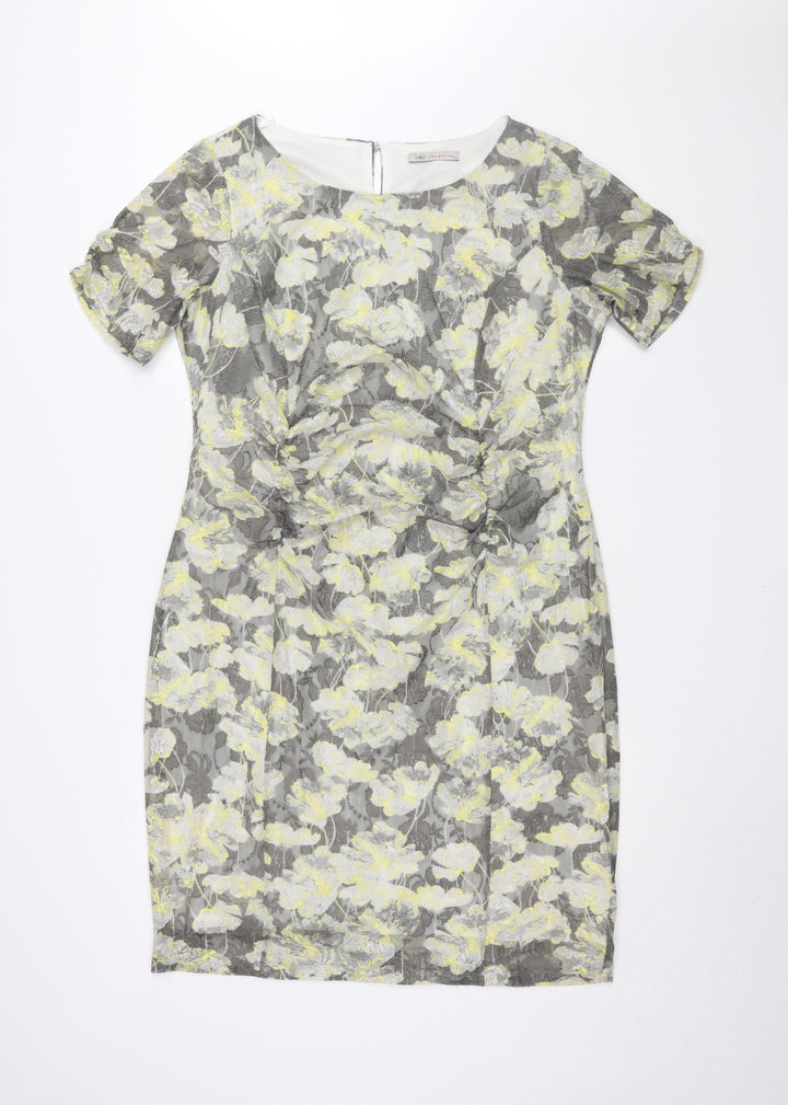 Marks and Spencer Women's Grey Floral Pencil Dress 20