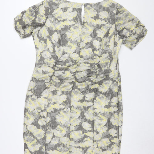 Marks and Spencer Women's Grey Floral Pencil Dress 20
