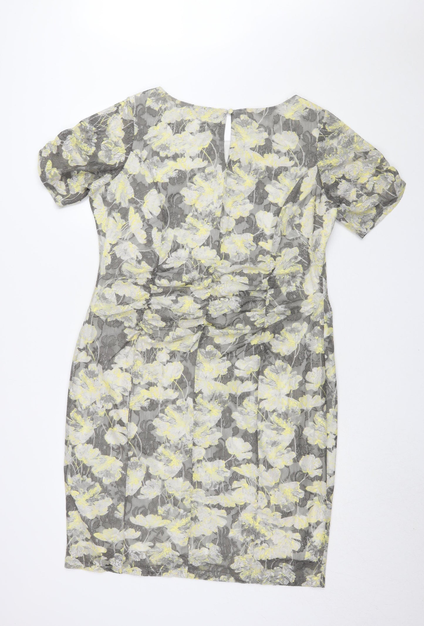 Marks and Spencer Women's Grey Floral Pencil Dress 20