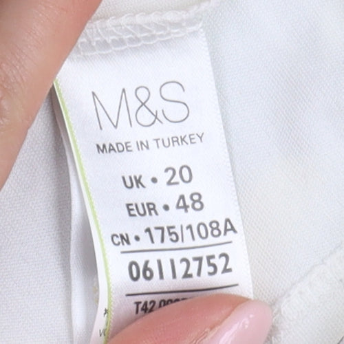 Marks and Spencer Women's Grey Floral Pencil Dress 20