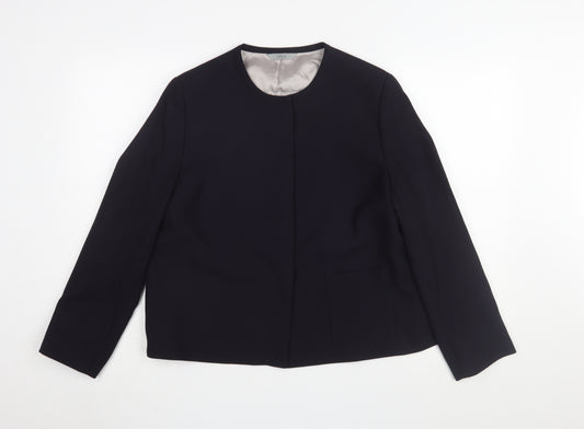 Marks & Spencer Women's Navy Wool Jacket Size 14 Petites