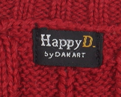 Happy D by Damart Women's Red Cable-Knit Jumper S