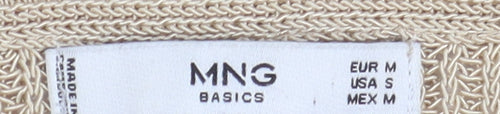 MNG Basics Women's Beige Cardigan, Size M, Chunky Knit