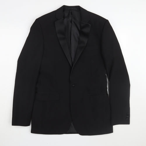 Occasions Men's Black Slim Tuxedo Blazer 36L
