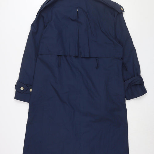 Classic Woman Women's Blue Trench Coat Size 10