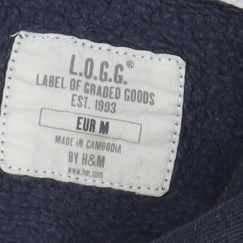 H&M Unisex Blue Pullover Hoodie Size 12