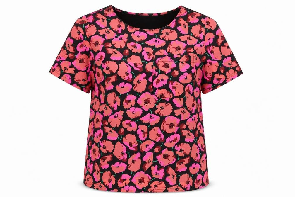 Warehouse Women’s Floral T-Shirt, Multicoloured, Size 12
