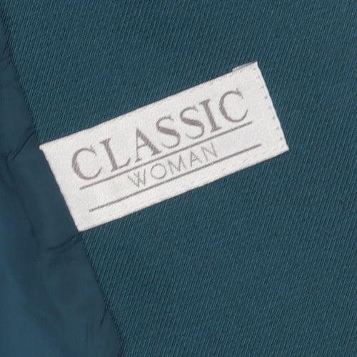 Classic Woman Green Blazer, Women's Size 14, Long, Formal
