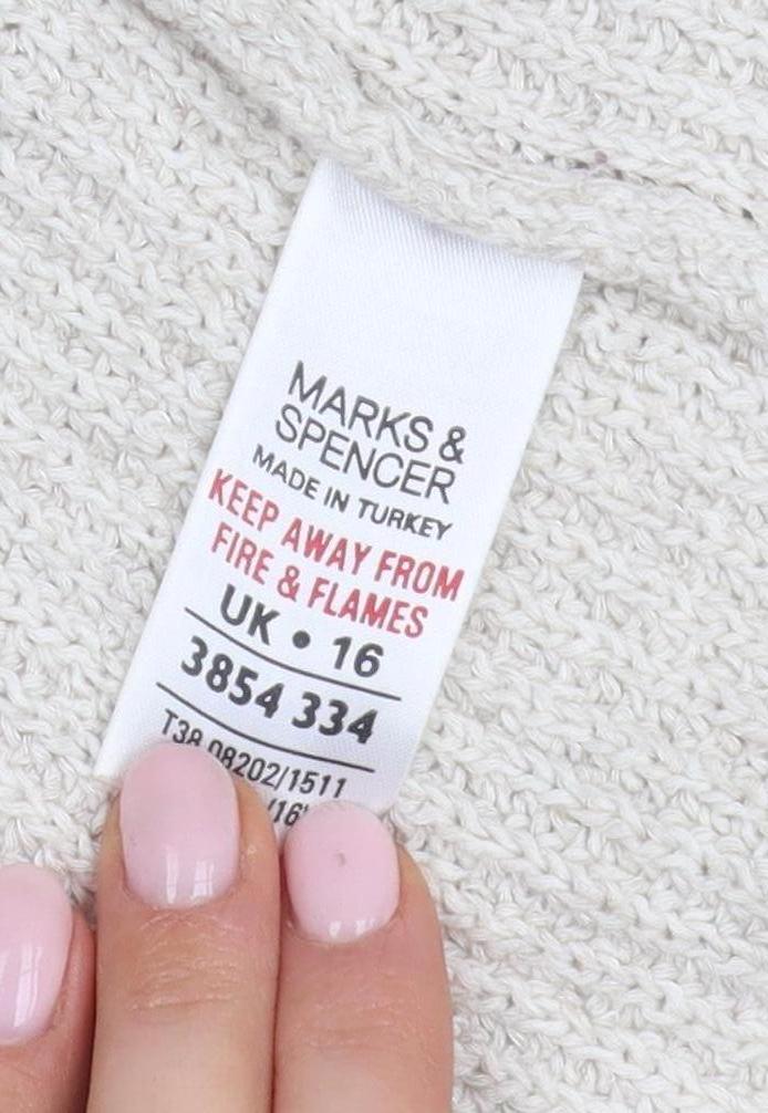 Marks and Spencer Women's Ivory Cardigan Size 16