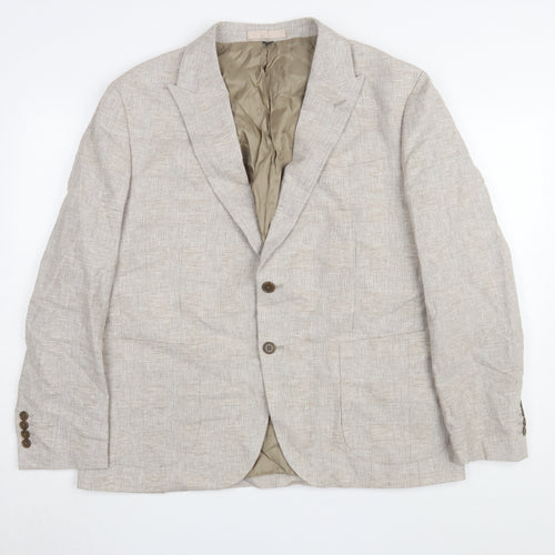 Marks and Spencer Men's Beige Linen Blazer 44S