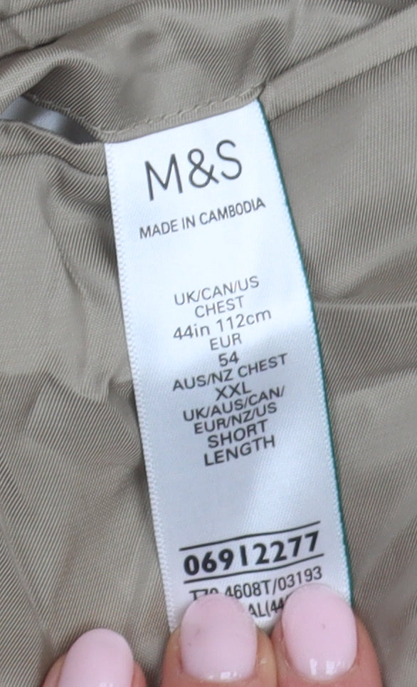 Marks and Spencer Men's Beige Linen Blazer 44S