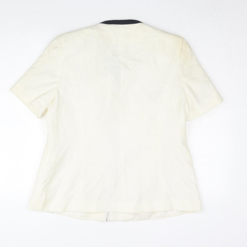 Smith Collection Women's White Short Sleeve Jacket