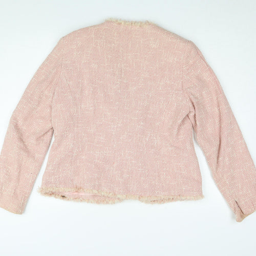 Country Casuals Pink Tweed Women’s Jacket Size 16