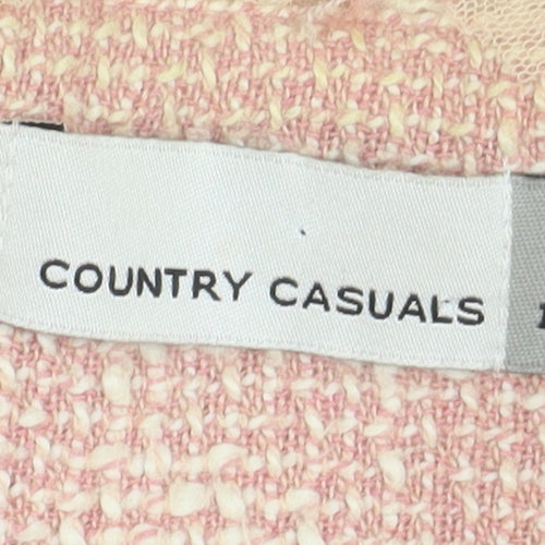 Country Casuals Pink Tweed Women’s Jacket Size 16