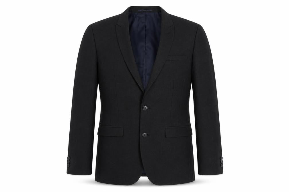 Front view of Next Men's Black Blazer 38R Formal Tailored Two-Button