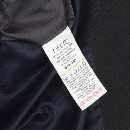 Next Men's Black Blazer 38R Formal Tailored Two-Button