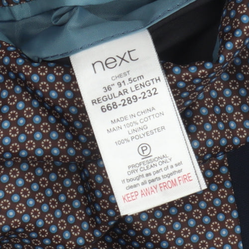 Next Men's Blue Blazer, 36, Regular Fit