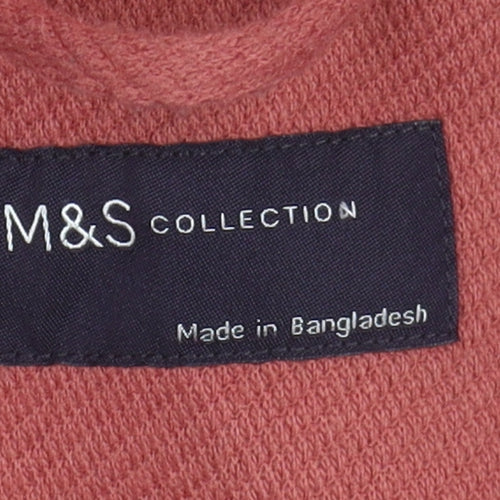 Marks and Spencer Women's Red Mid-Length Coat - Size 10