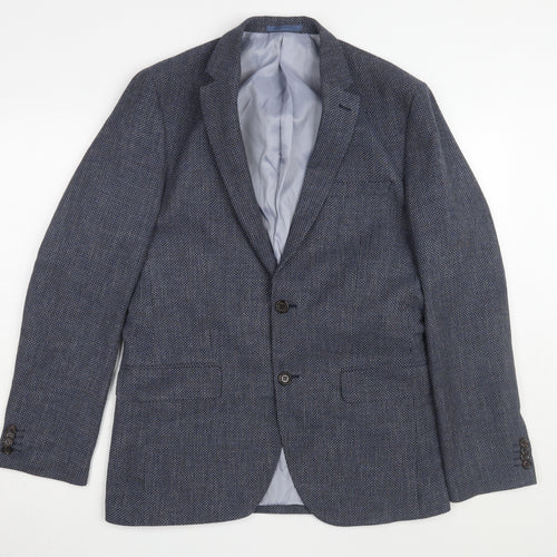 Marks and Spencer Men's Blue Blazer, 38 Regular Fit