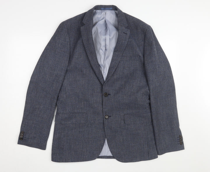 Marks and Spencer Men's Blue Blazer, 38 Regular Fit