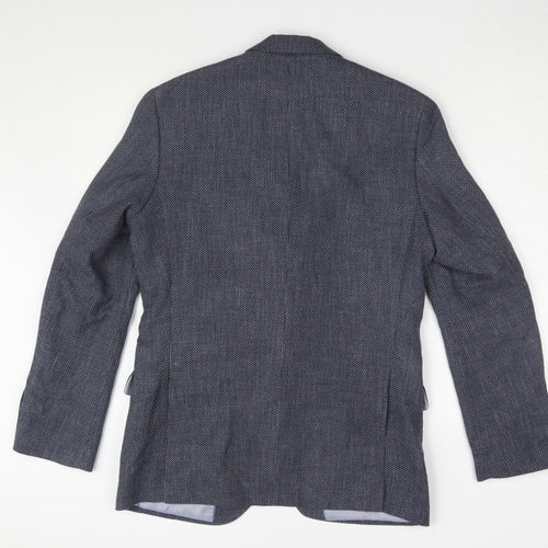Marks and Spencer Men's Blue Blazer, 38 Regular Fit