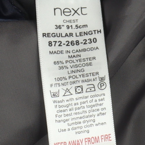 Next Men's Blue Blazer 36 Regular Fit Formal