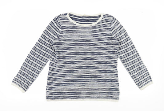 Seasalt Cornwall Women's Blue Striped Jumper, Size 8